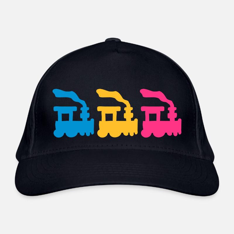 Trains Organic Baseball Cap