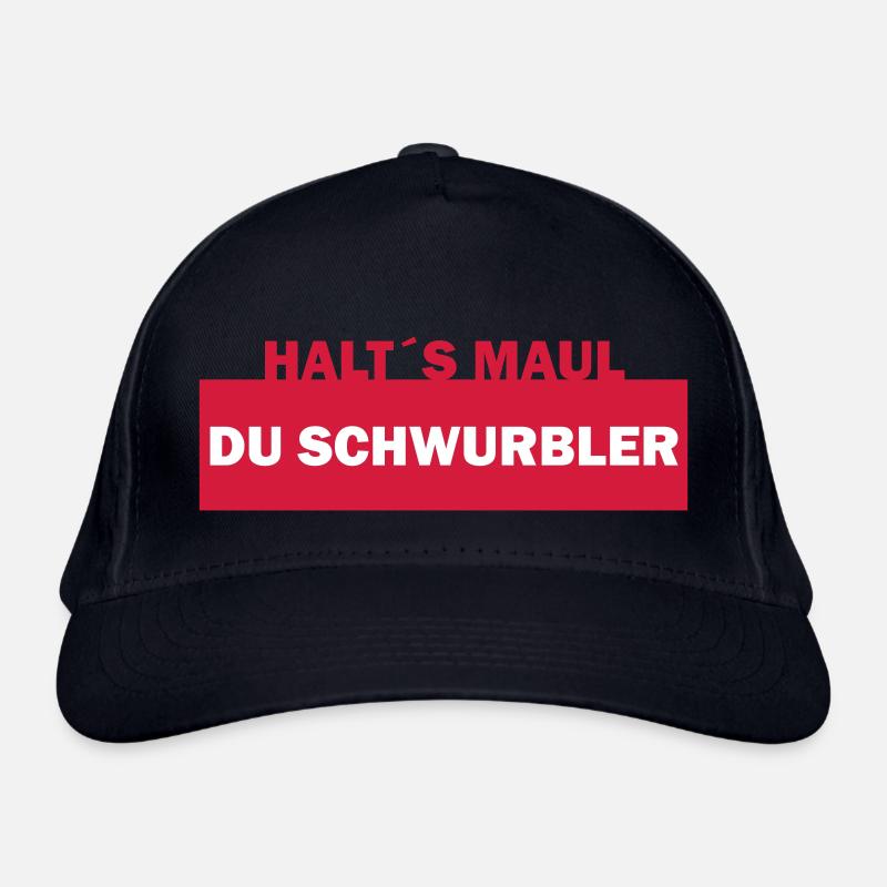 Halts Maul du Schwurbler Bio-Baseballkappe