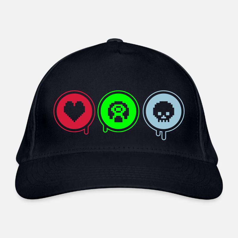 Amour, Rétro, Mort | Impression couleur librement sélectionnable! Casquette classique bio