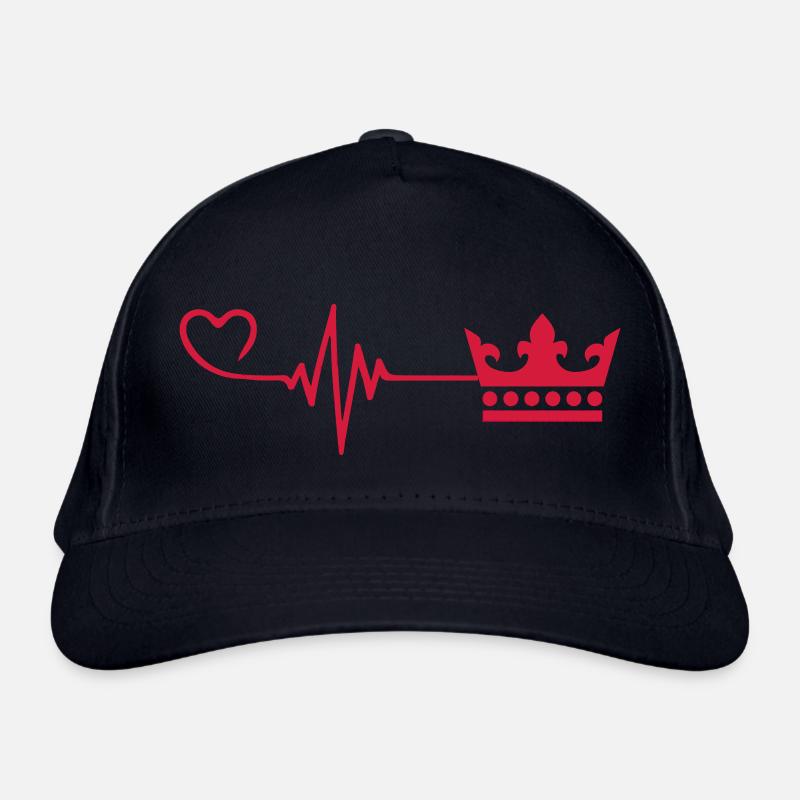 Crown Heart Symbol Organic Baseball Cap