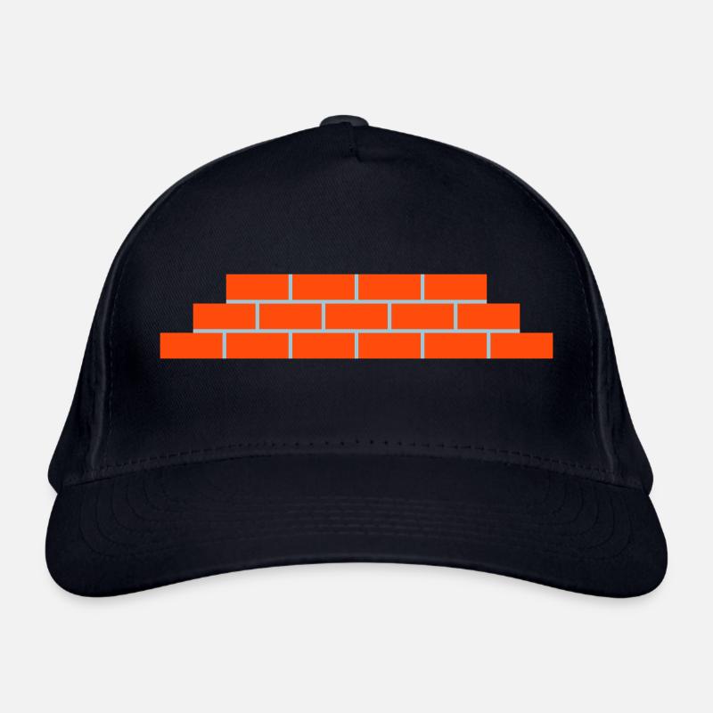 wall bricks red cement Organic Baseball Cap