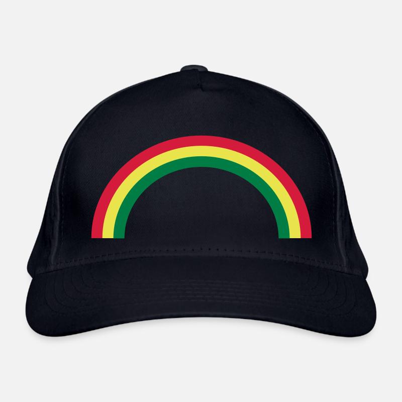 Regenbogen, Rainbow, 3farbig Bio-Baseballkappe