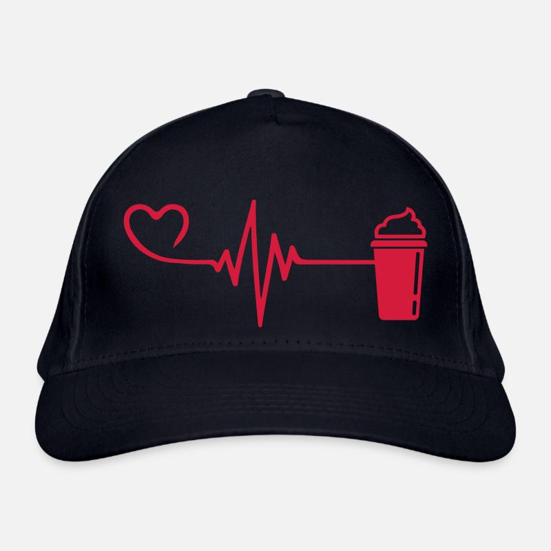 Kaffee Icon Puls herzschlag liebe Bio-Baseballkappe