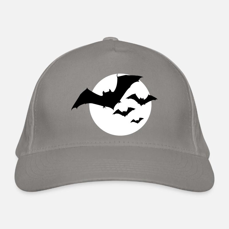 Fledermaus Schwarm Mond Halloween 2c Bio-Baseballkappe
