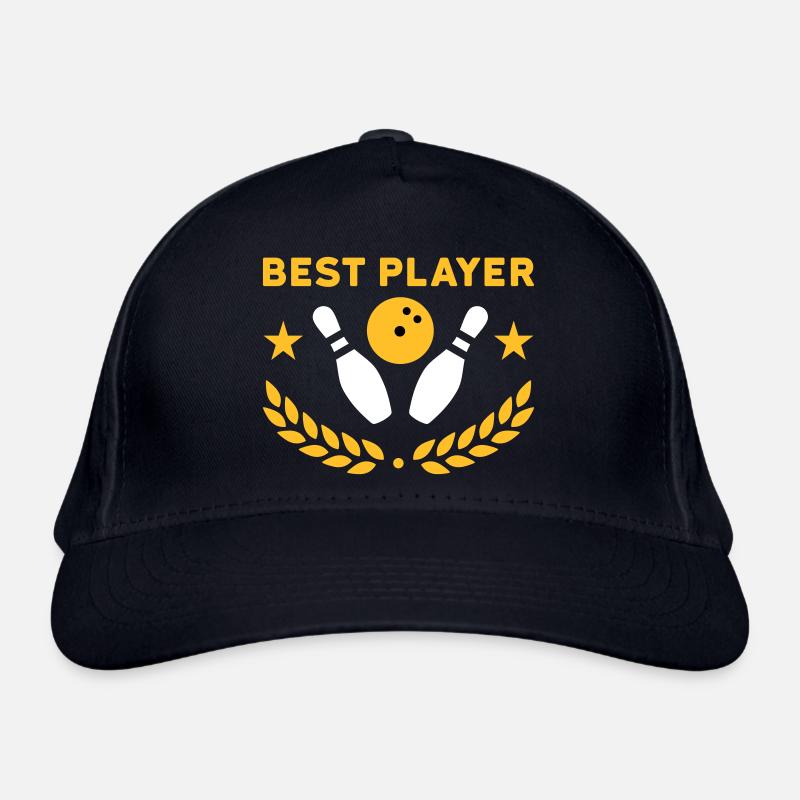 Best player (Bowlingpins, Bowlingkugel, Sterne) Bio-Baseballkappe