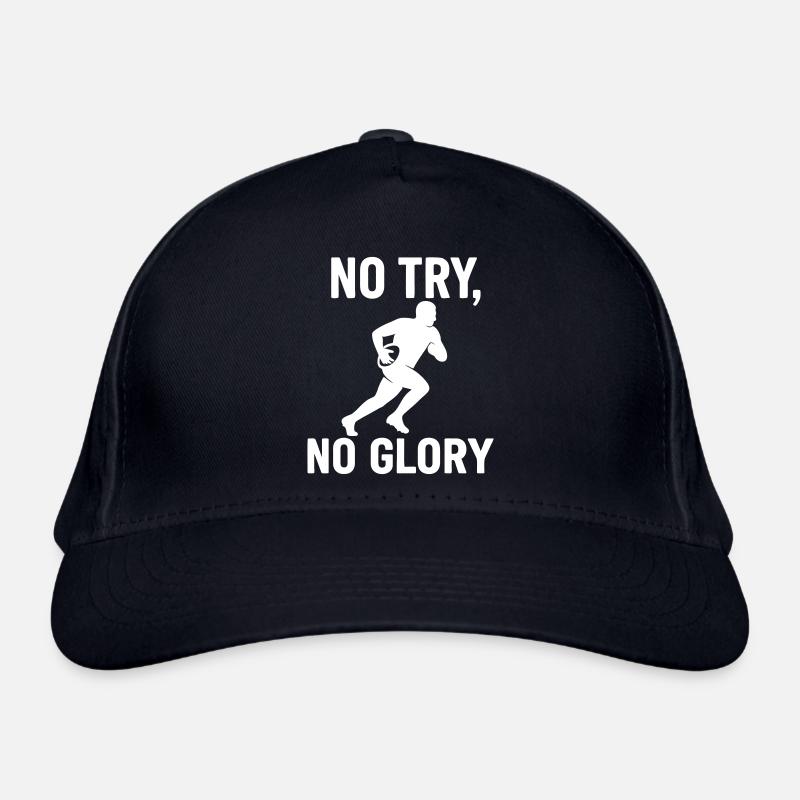 No try, no glory, rugby Organic Baseball Cap