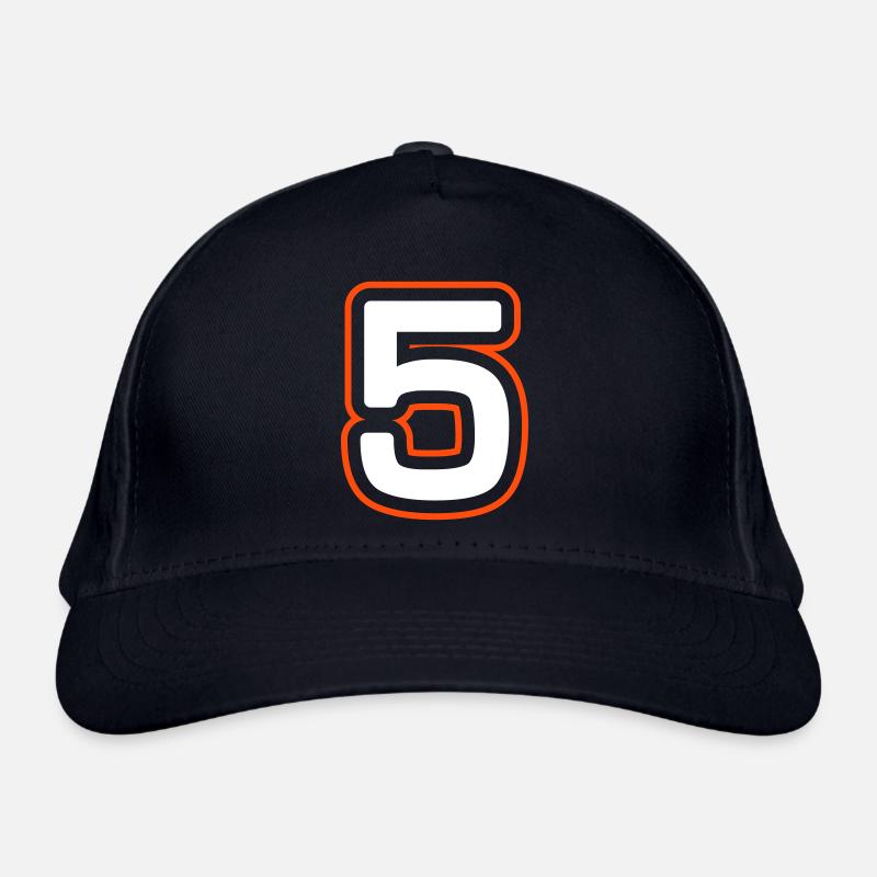 5 Number symbol Organic Baseball Cap