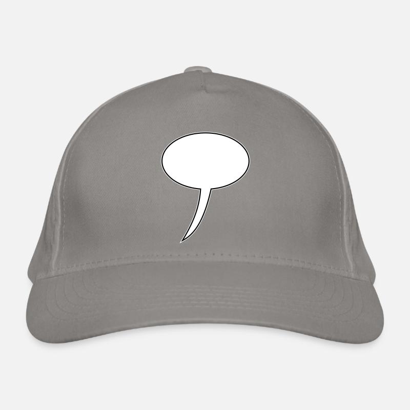 Conception de bulle de dialogue longue Casquette classique bio