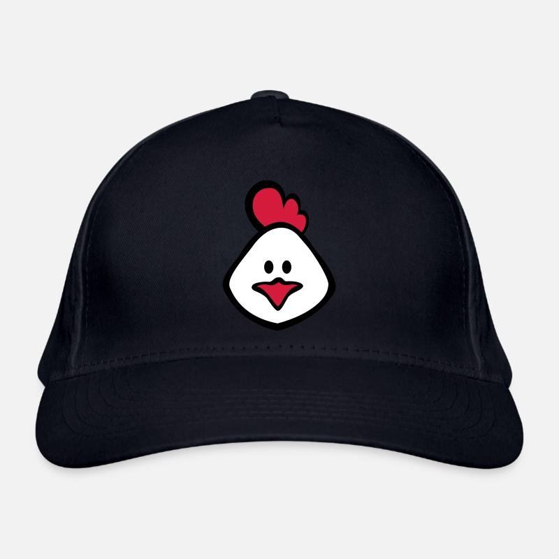 chicken 3c Organic Baseball Cap