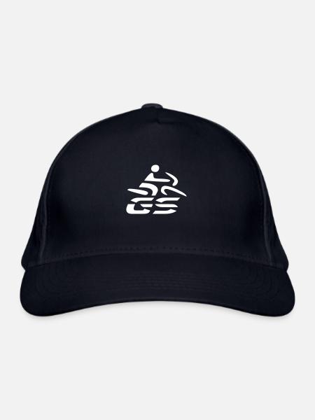 Logo GS-Fahrer Nr. 4 | white - Bio-Baseballkappe - Navy