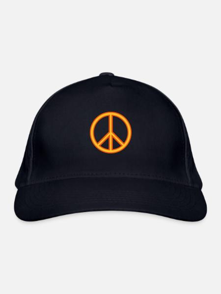 Peace- Zeichen - Bio-Baseballkappe - Navy