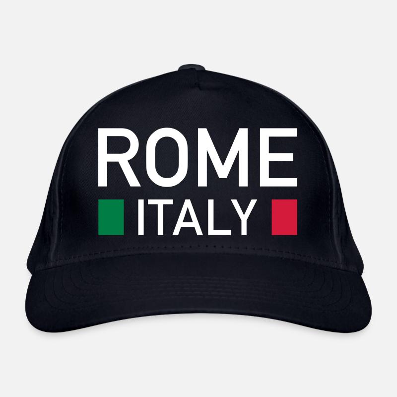 Rome, Italy (two squares) - Organic Baseball Cap - navy