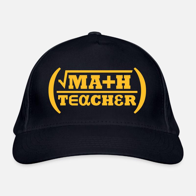 Math Teacher (lettering) Organic Baseball Cap