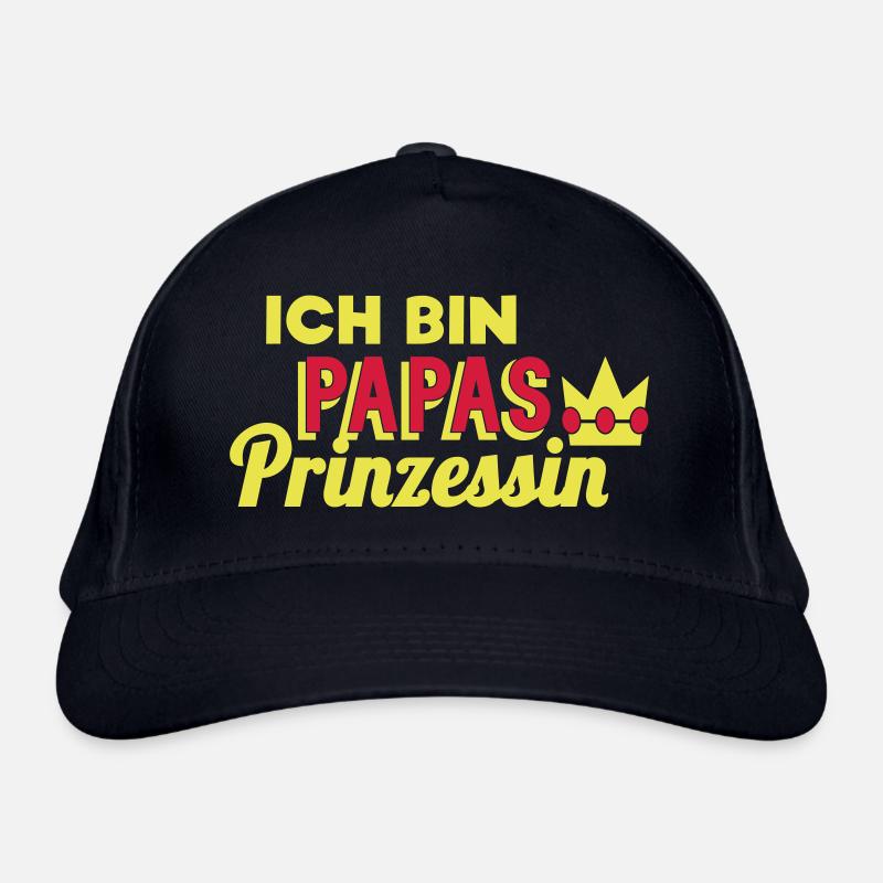 Papas Prinzessin (Schriftzug) Bio-Baseballkappe