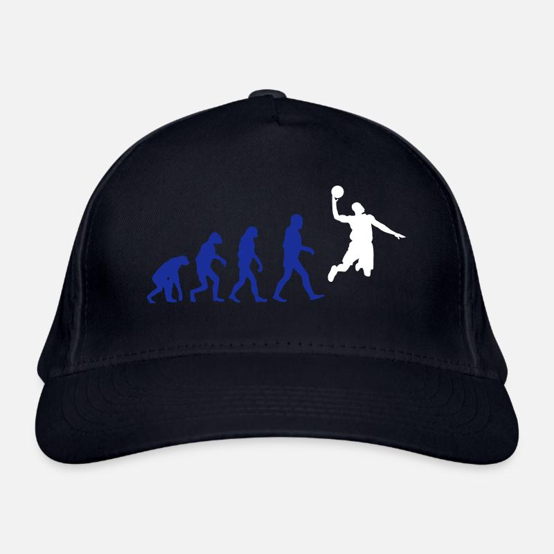 Basketball evolution logo Organic Baseball Cap