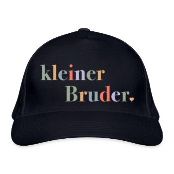 Kleiner Bruder – Geschenk zur Geburt für Babys - Bio-Baseballkappe - Navy - Vorne