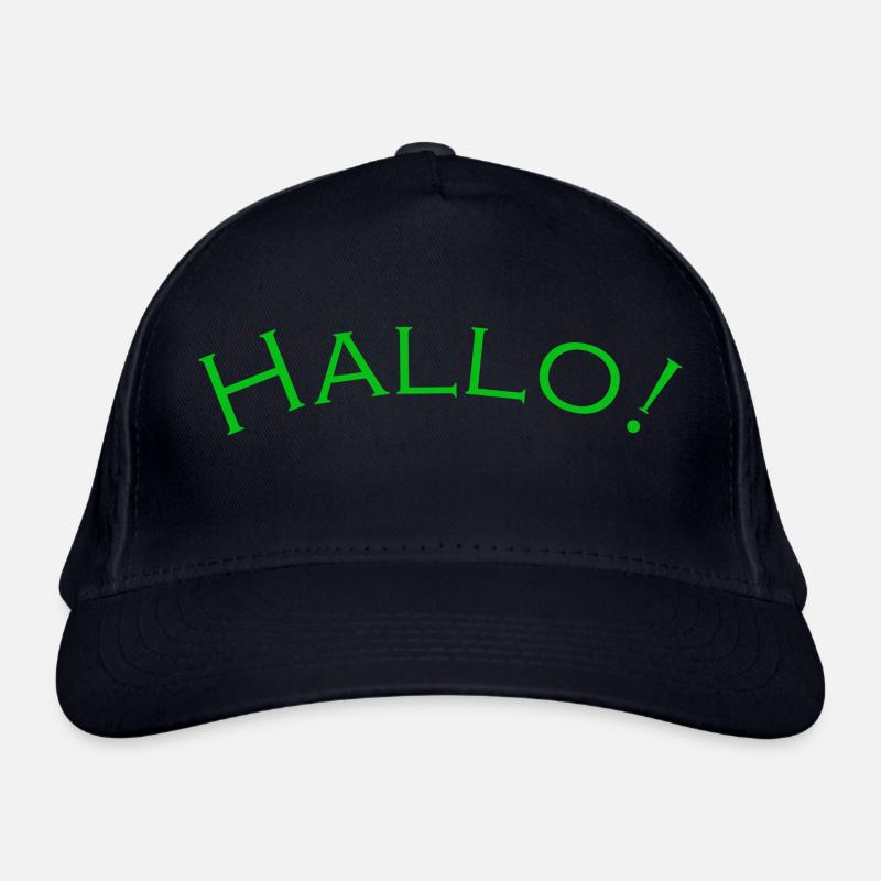 Hallo Grün - Bio-Baseballkappe - Navy