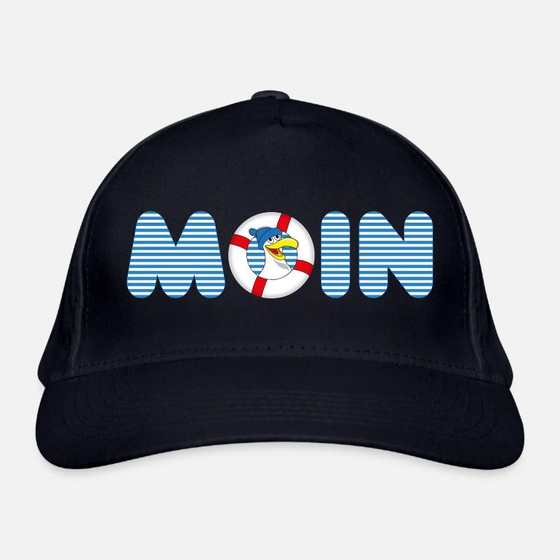 Moin Möve mit Rettungsring Bio-Baseballkappe