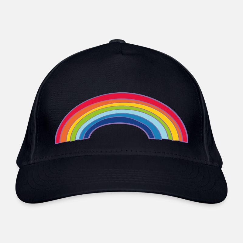 Bunter Regenbogen Bio-Baseballkappe