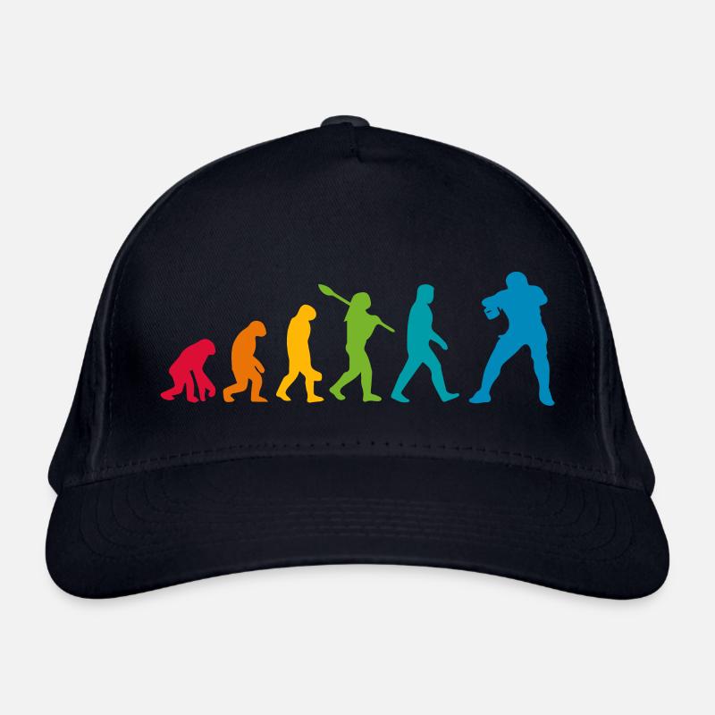 Football Evolution Entwicklung Retro Bio-Baseballkappe