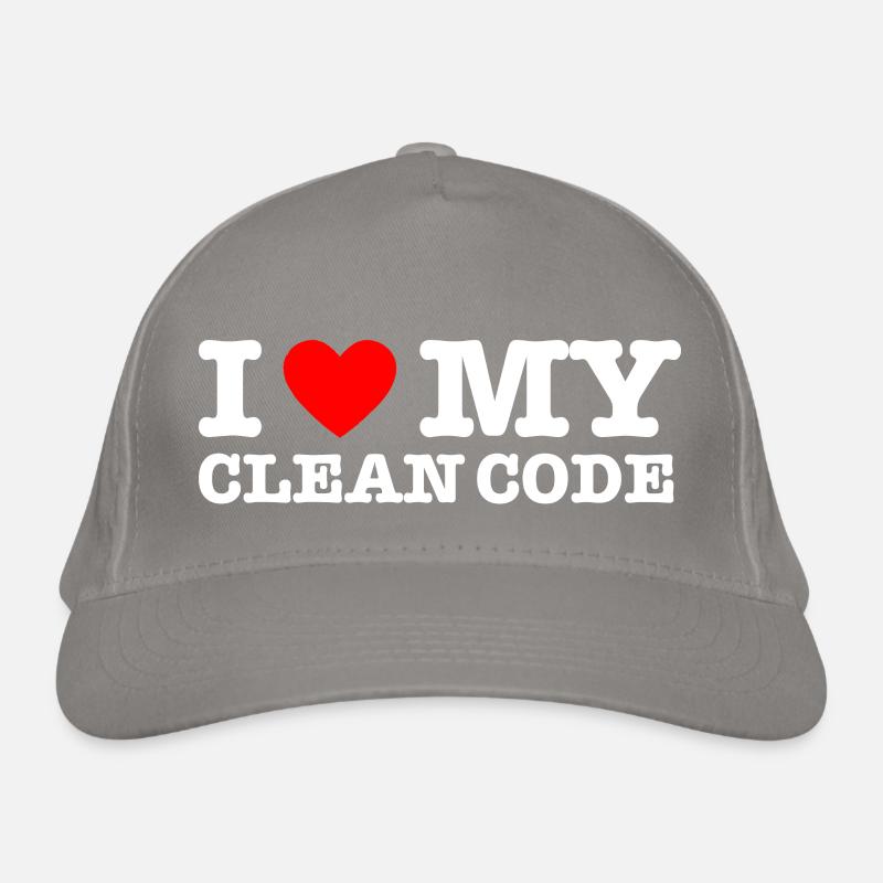 I Heart My Clean Code - Programmeur de cadeaux amusants Casquette classique bio