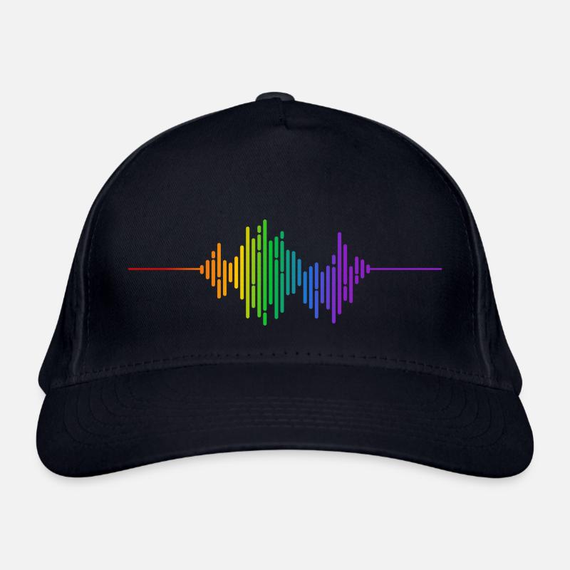 Regenbogen-Schallwelle Bio-Baseballkappe
