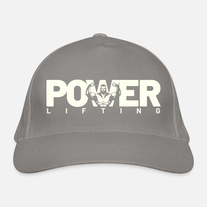 power lifting weiss Bio-Baseballkappe