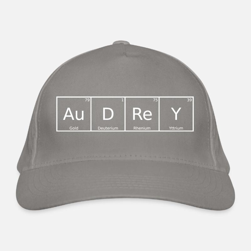 Audrey Nom Prénom Chimie Éléments du tableau périodique Casquette classique bio