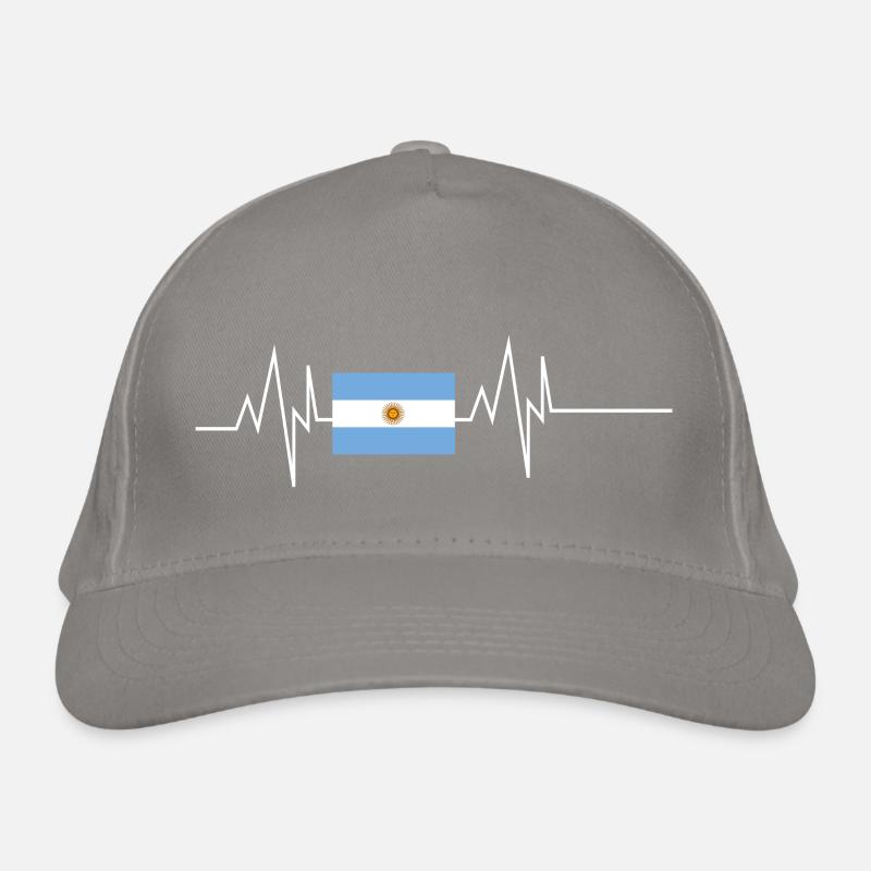 Drapeau argentin Heartbeat Casquette classique bio