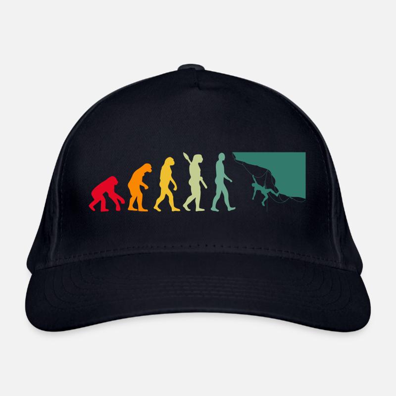 Evolution Graphic Climbing Climber Bouldering Boul Bio-Baseballkappe