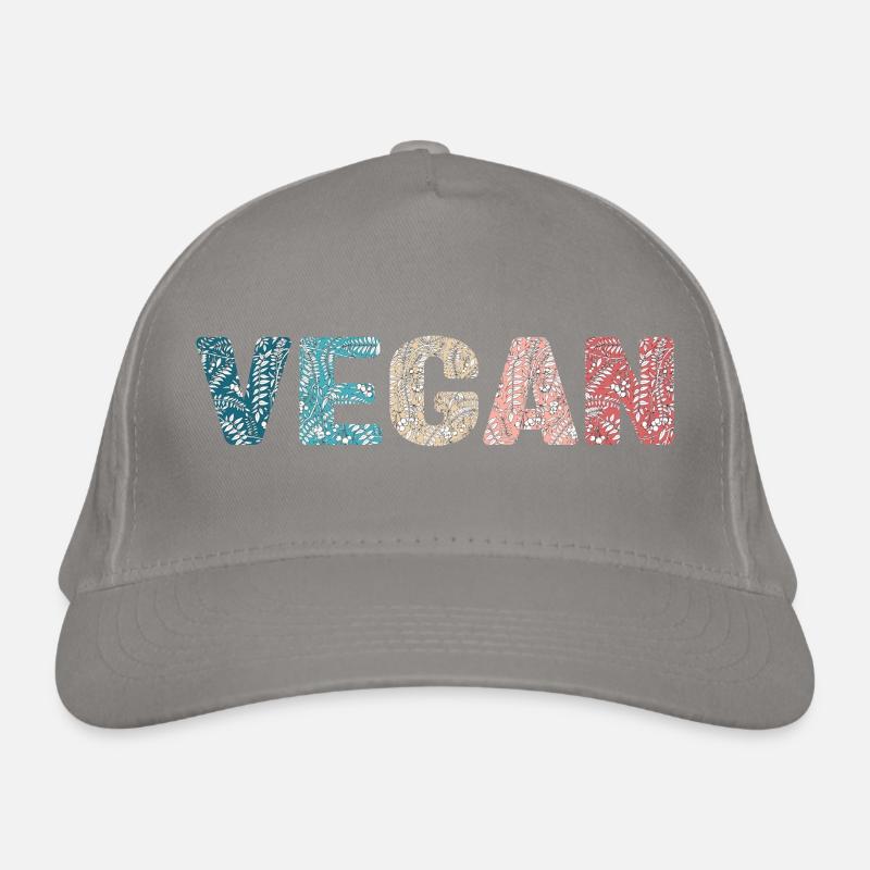 Vegan - botanical pattern - couleur vacances Casquette classique bio