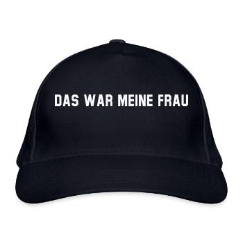 Das war meine Frau - Bio-Baseballkappe - Navy - Vorne