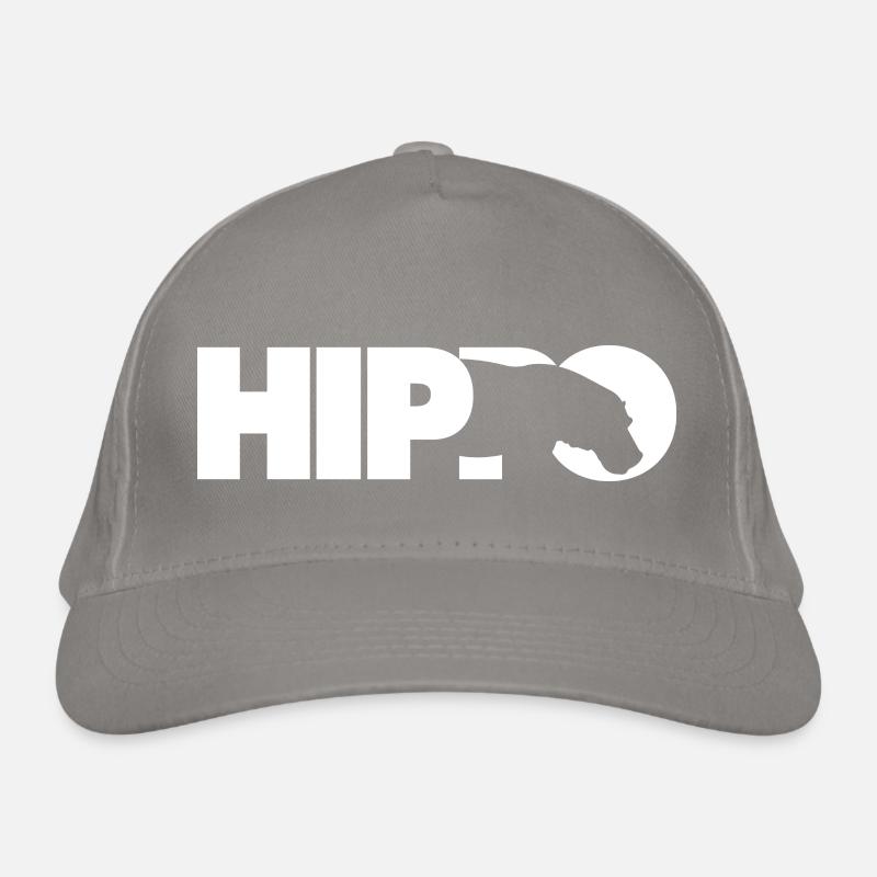 HIppo Nilpferd Silhouette Bio-Baseballkappe