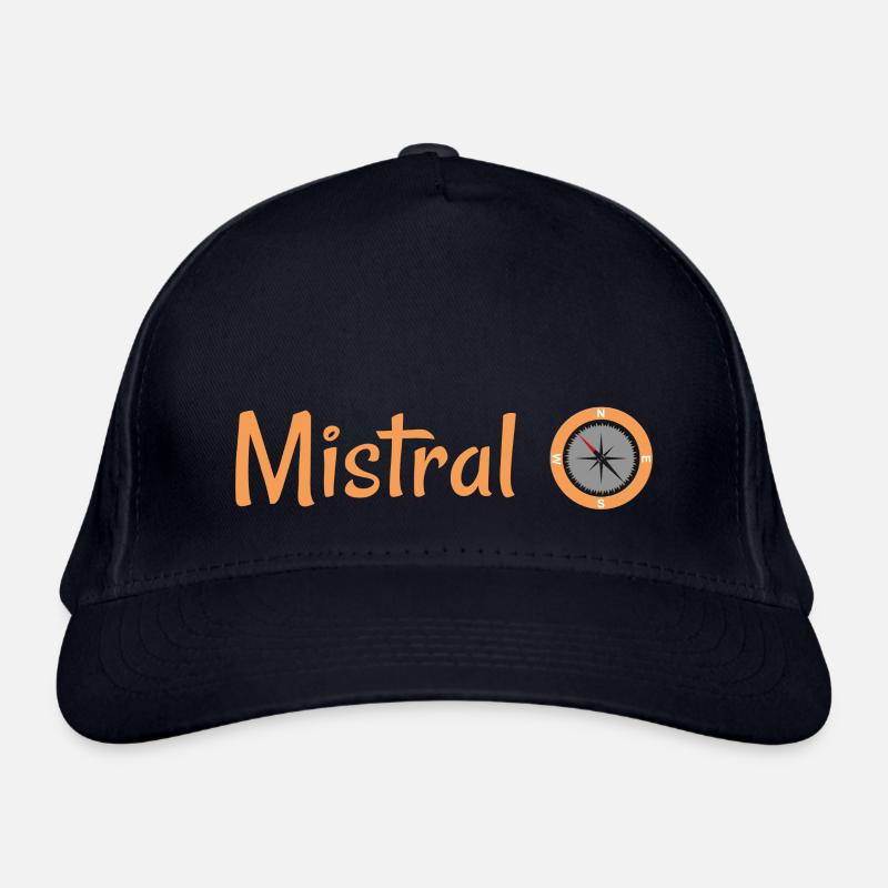 Mistral und Kompass: Navigation Navi Wind Bio-Baseballkappe