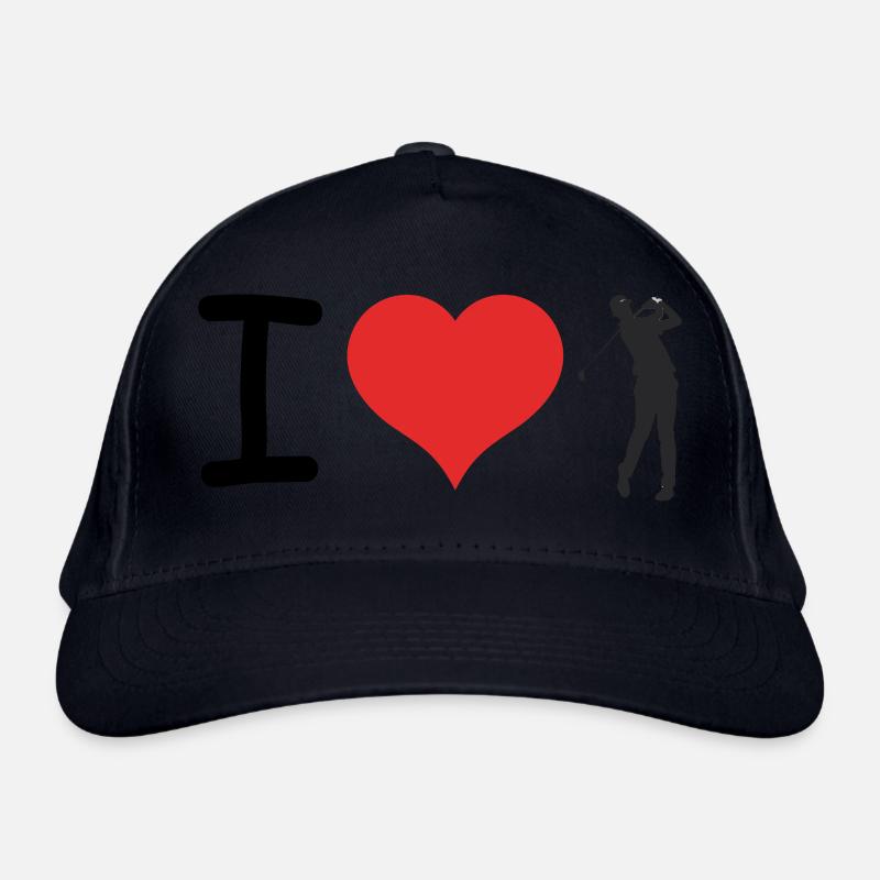 J’aime le golf - Autocollant de sport relatable Casquette classique bio