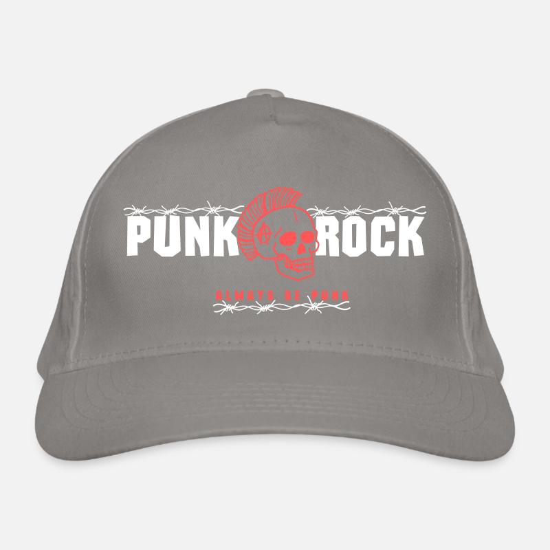 Punk Skull mit rotem Mohawk Bio-Baseballkappe