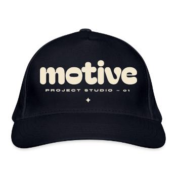 Motivlogo - Bio-Baseballkappe - Navy - Vorne