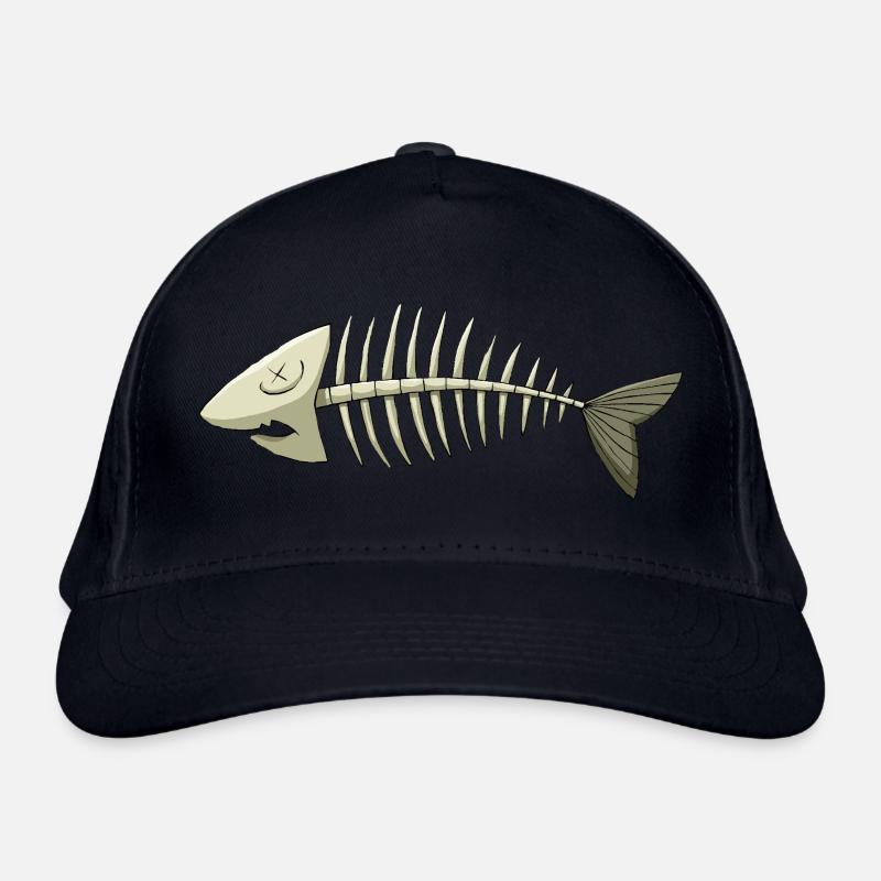 fish bone Organic Baseball Cap