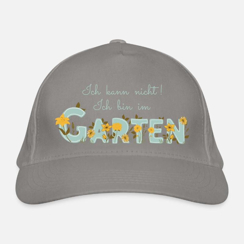 Ich kann nicht ich bin im Garten - Gartenarbeit Bio-Baseballkappe