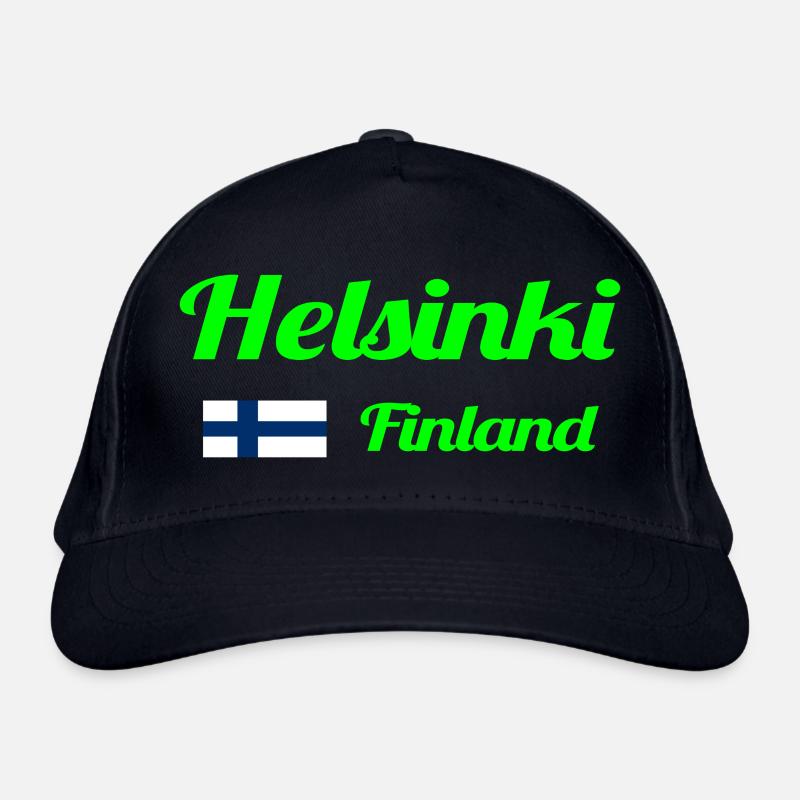 Helsinki, Finlande - Imprimés élégants - Casquette classique bio - marine