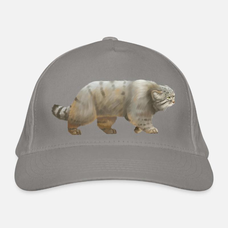 Cooler Manul - die wilde Katze Bio-Baseballkappe