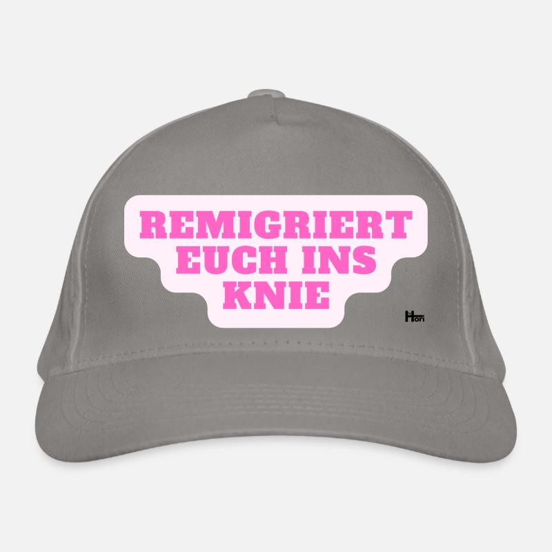 Remigriert euch ins Knie Bio-Baseballkappe