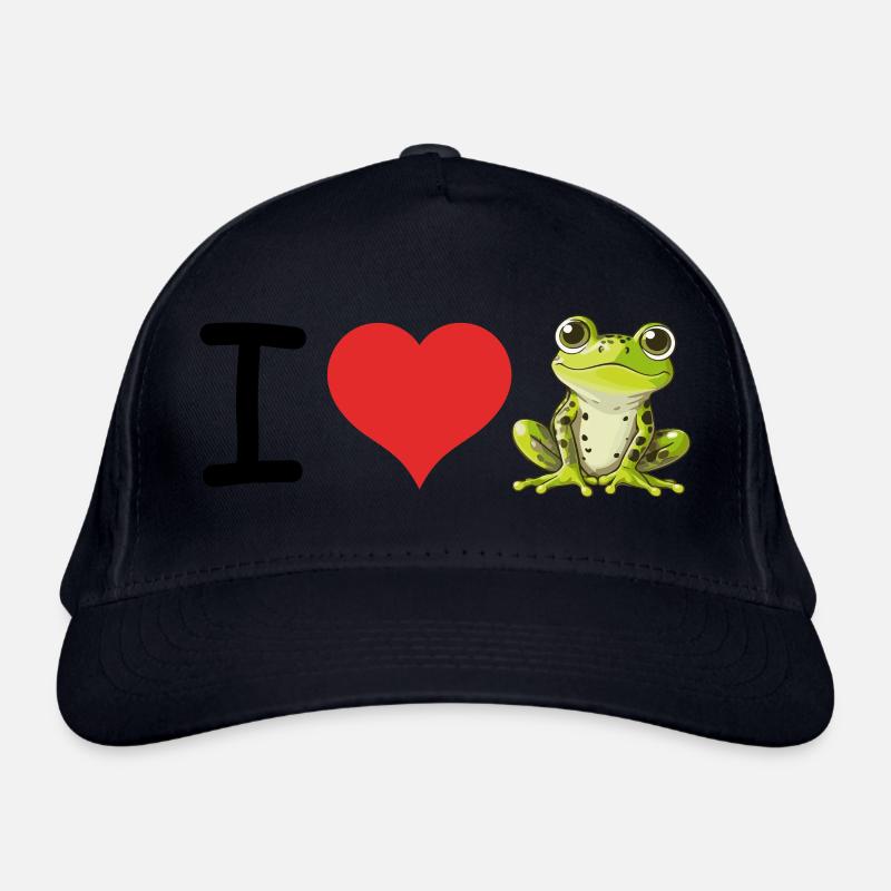 I love Frogs - Frog Memes Bio-Baseballkappe