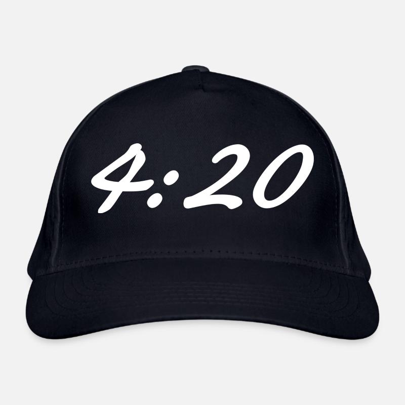 420 white Organic Baseball Cap