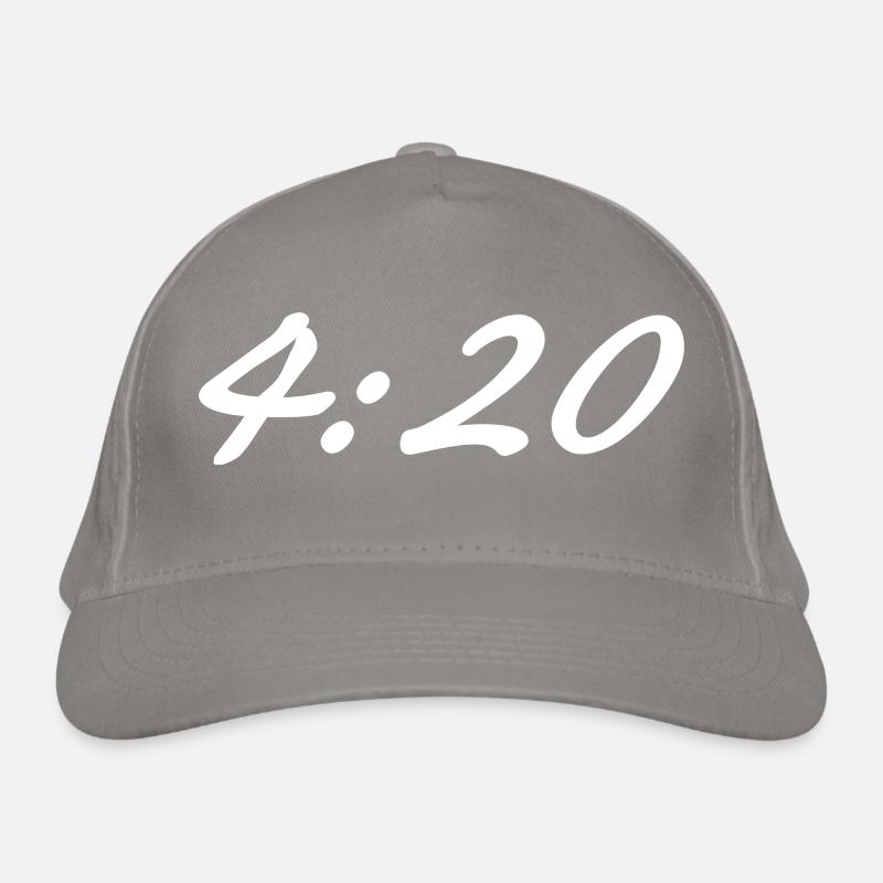 420 white Organic Baseball Cap