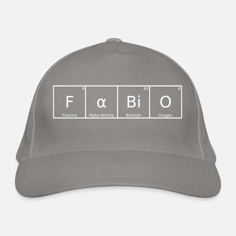 Fabio Nom Prénom Chimie Tableau périodique Éléments Casquette classique bio