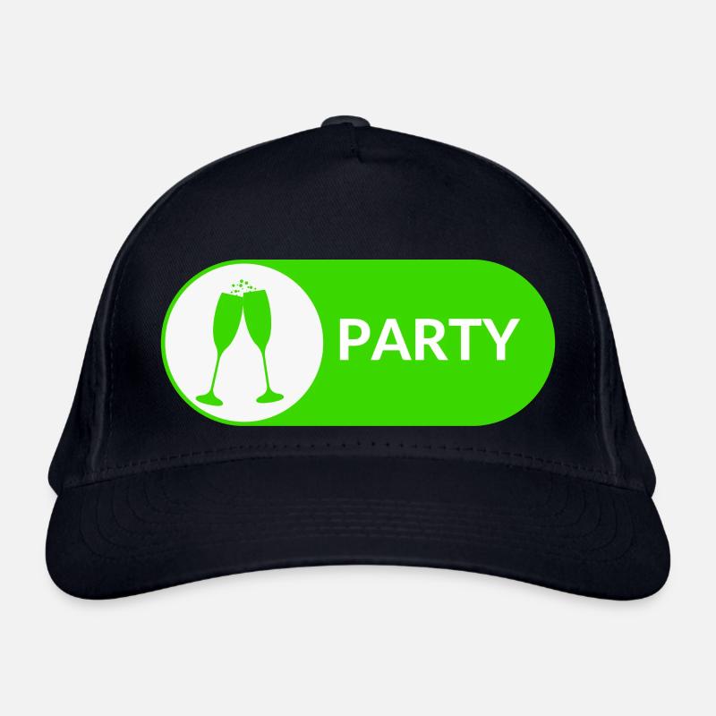 Party Button Organic Baseball Cap