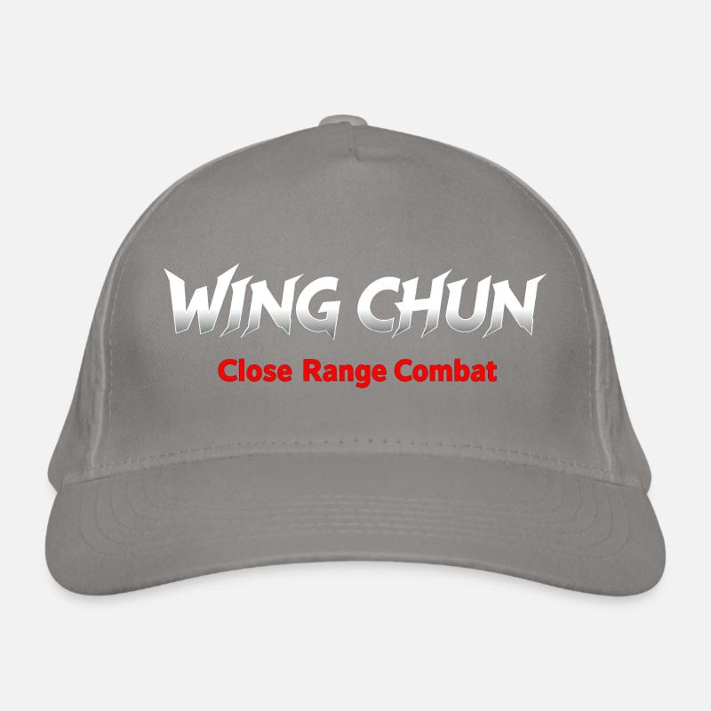 Maillot de combat rapproché Wing Chun blanc rouge Casquette classique bio