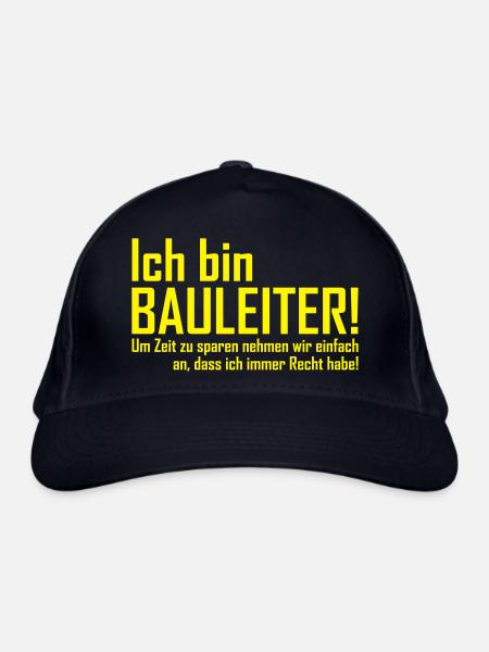 ich bin bauleiter - Bio-Baseballkappe - Navy