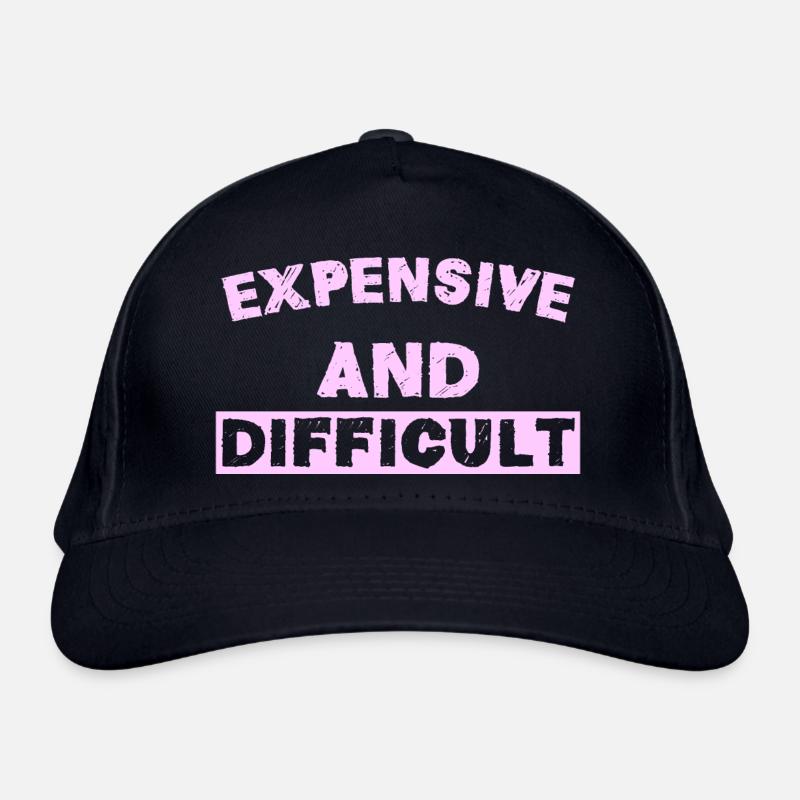 Expensive and Difficult - Organic Baseball Cap - navy